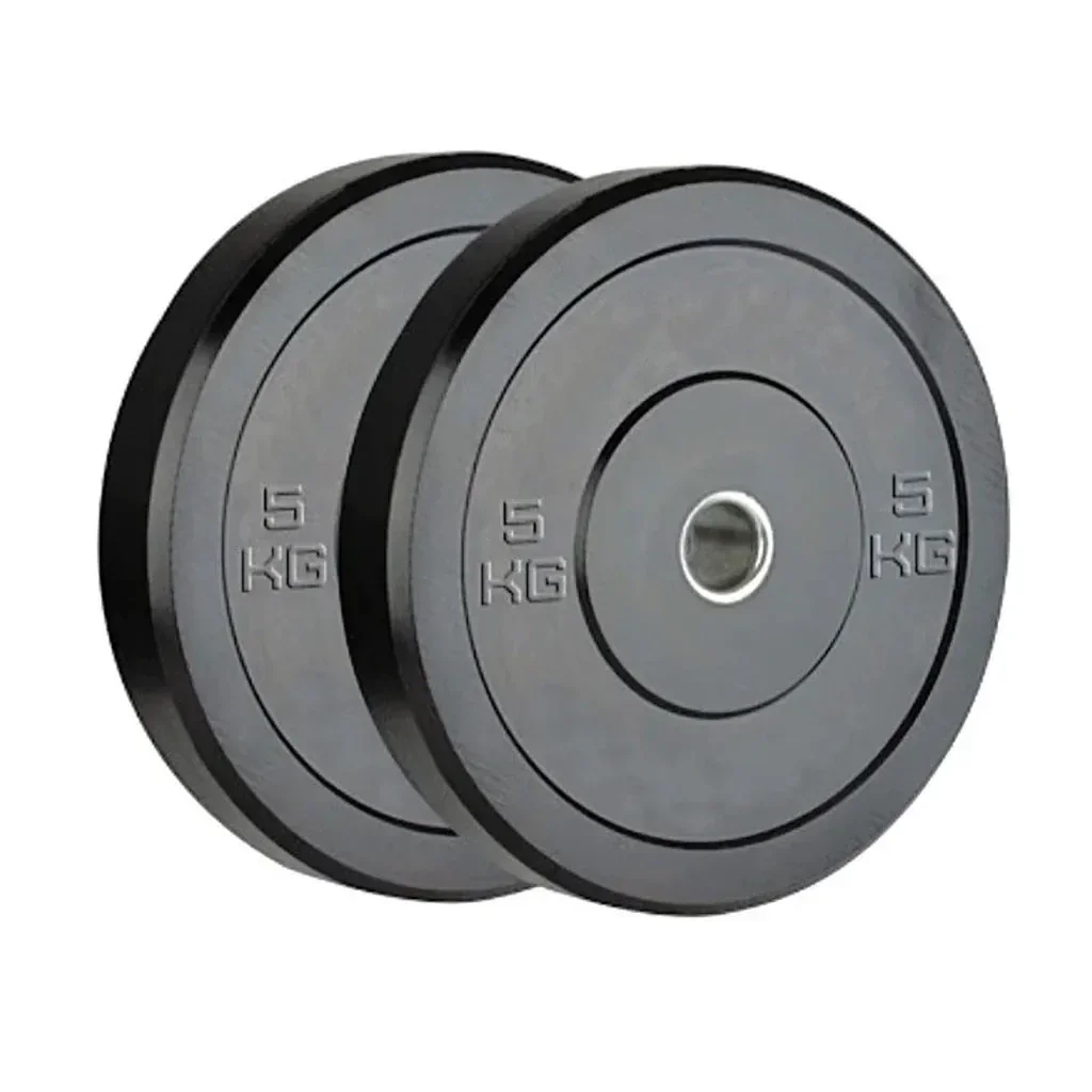 2 x 5kg Black Olympic Bumper Plate