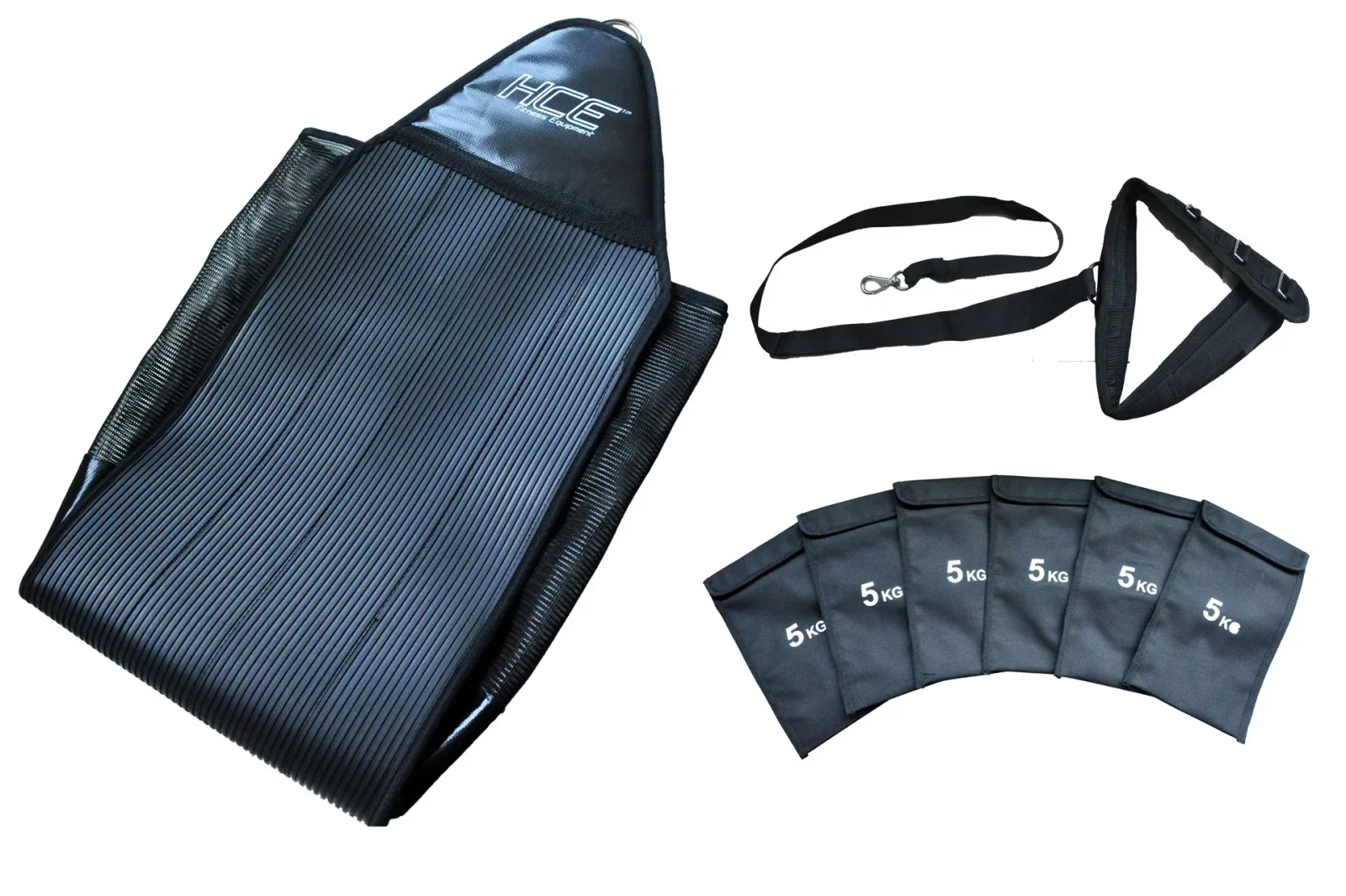 Adjustable Weight Sled Trainer with Sandbag Loading