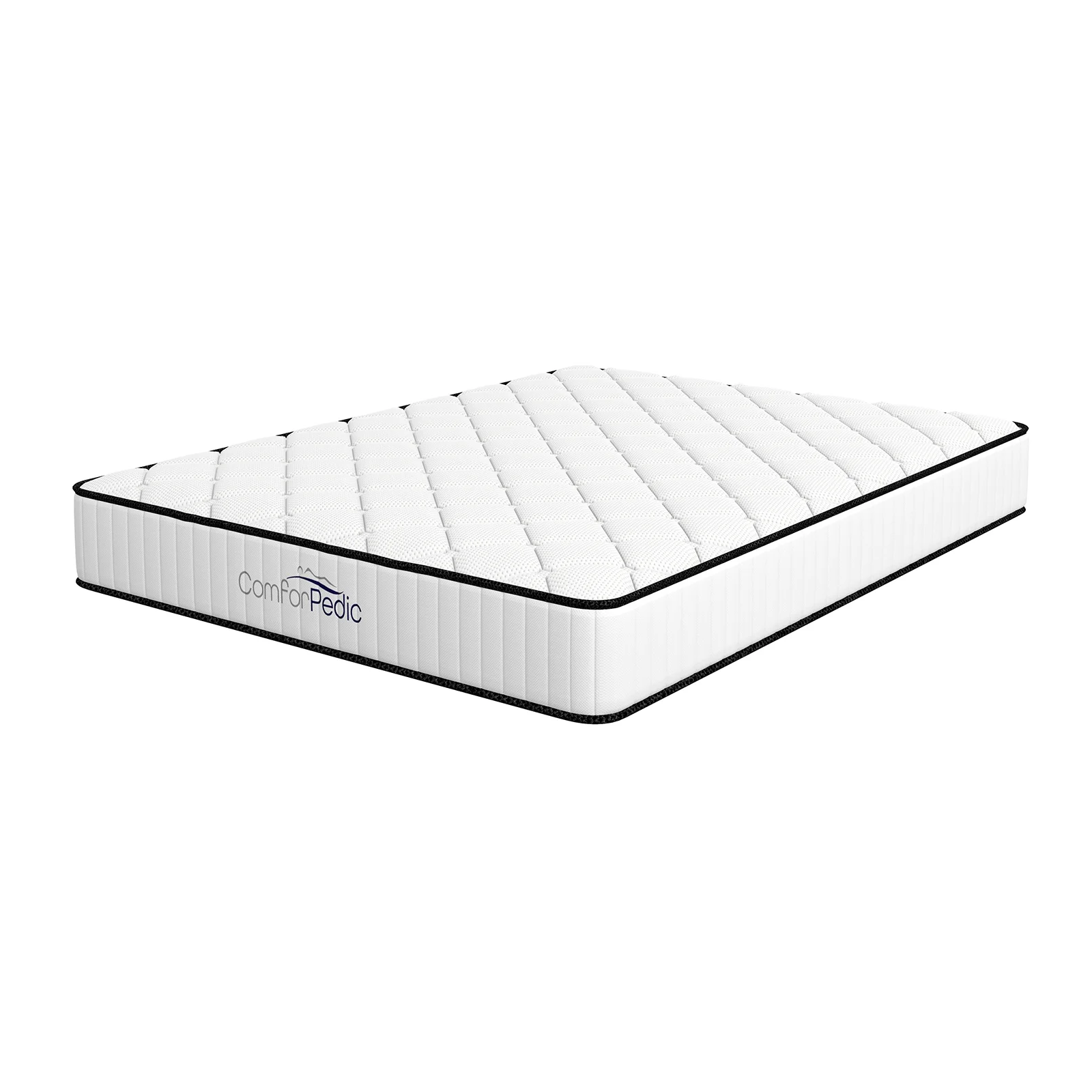 Comforpedic Mattress 5 Zone Medium Support Foam Bonnell Spring 21CM - Double - White Black