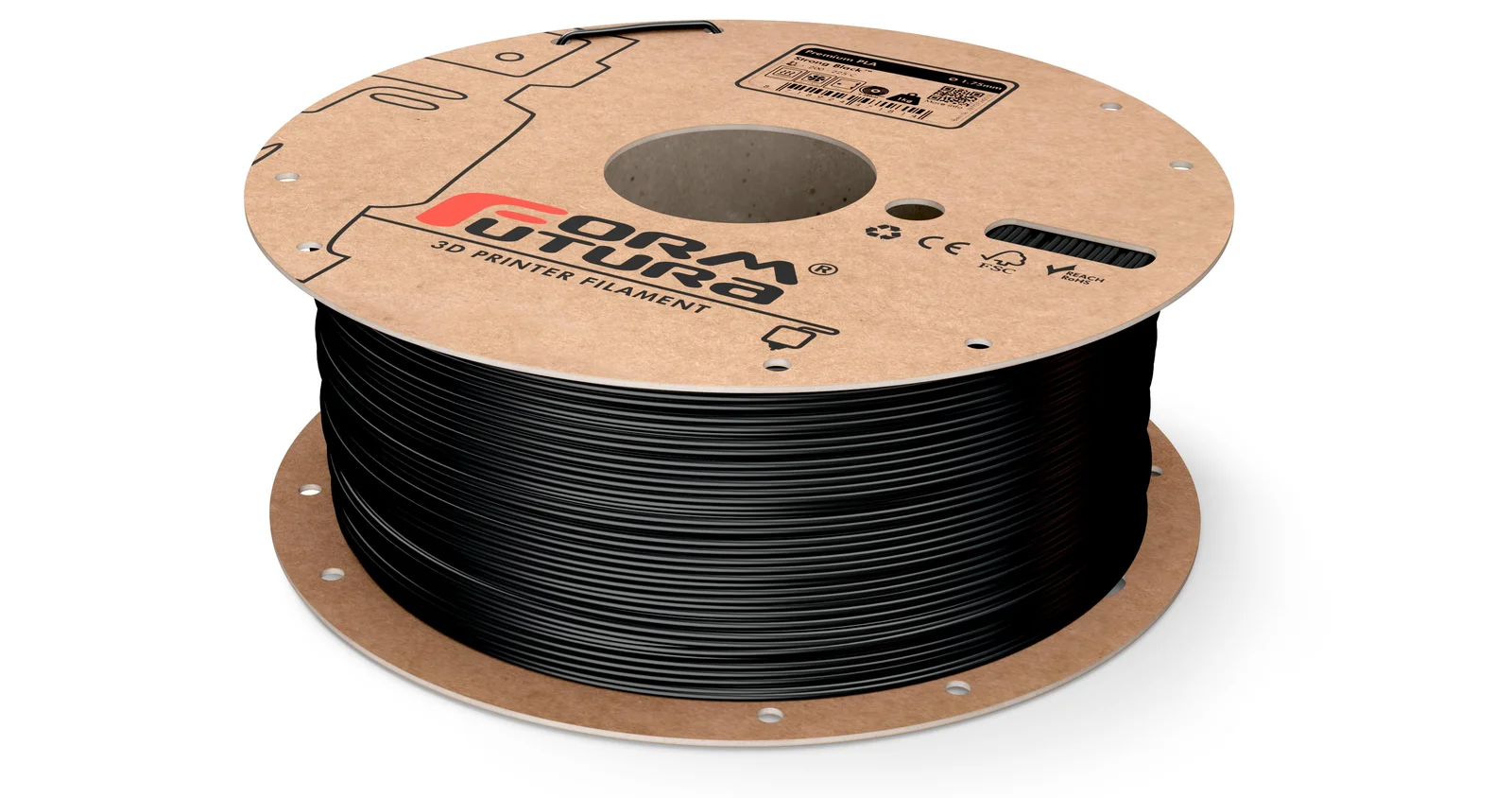 PLA 3D Printer Filament Premium PLA 1.75mm Strong Black 2300 gram