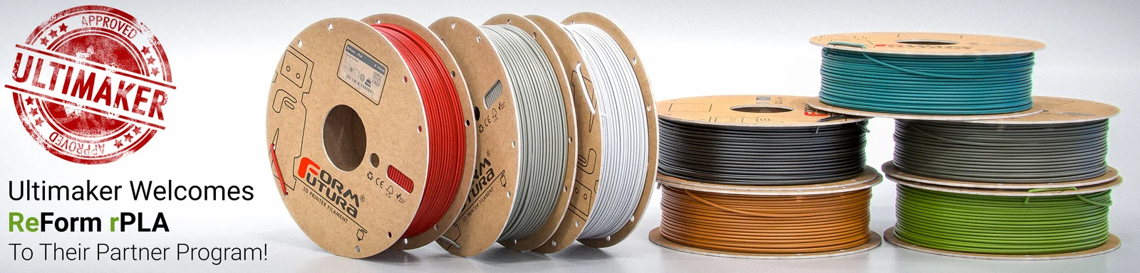 Recycled PLA filament ReForm - rPLA 1.75mm 1000 gram WHITE 3D Printer Filament