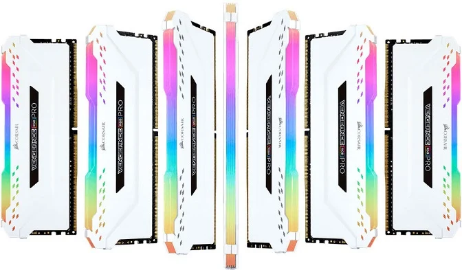 CORSAIR Vengeance RGB PRO 16GB 2x8GB DDR4 3600MHz C18 18-19-19-39 White Desktop Gaming Memory Intel XMP2.0 AMD Ryzen