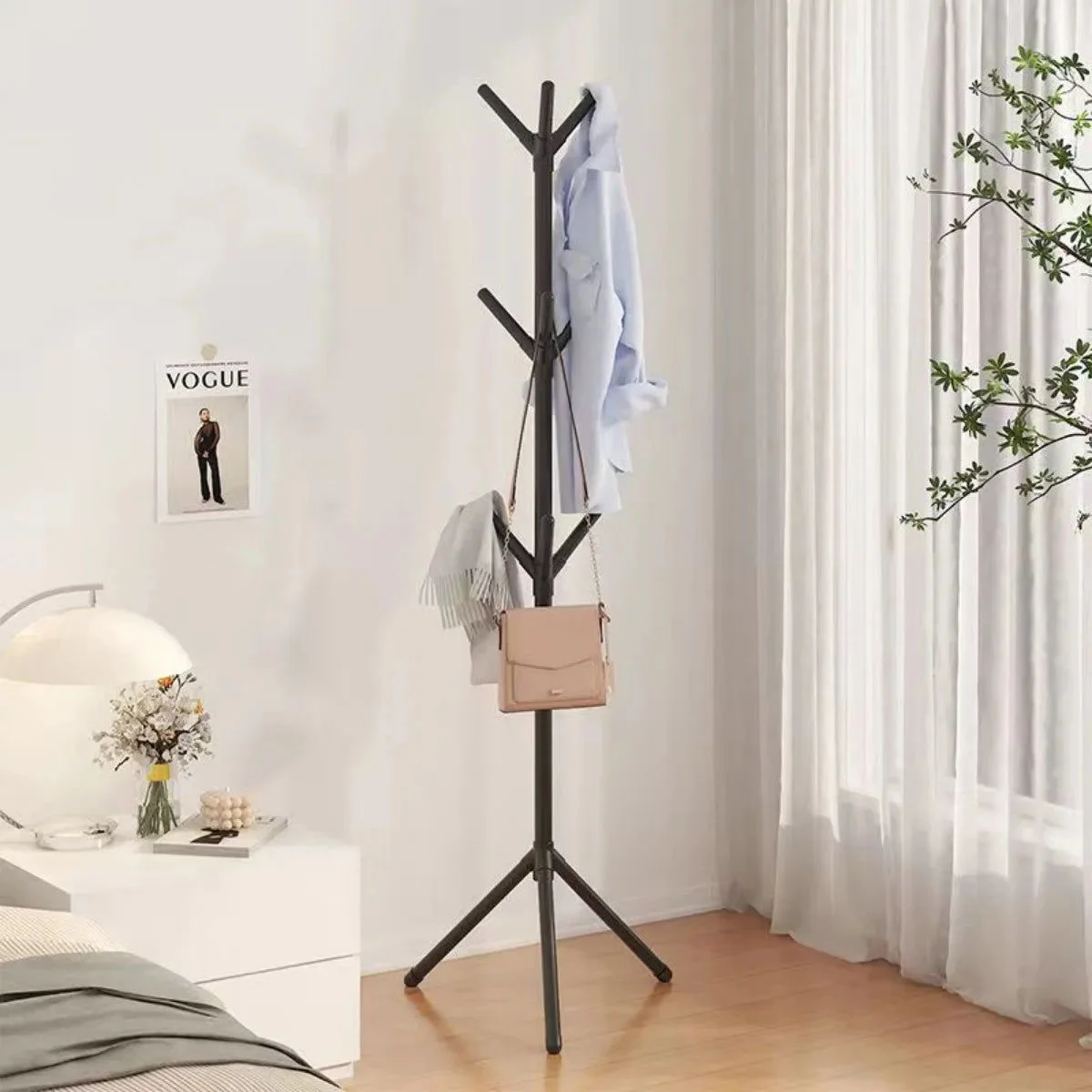 Floor-to-Floor Clothes and Hats Rack Holder