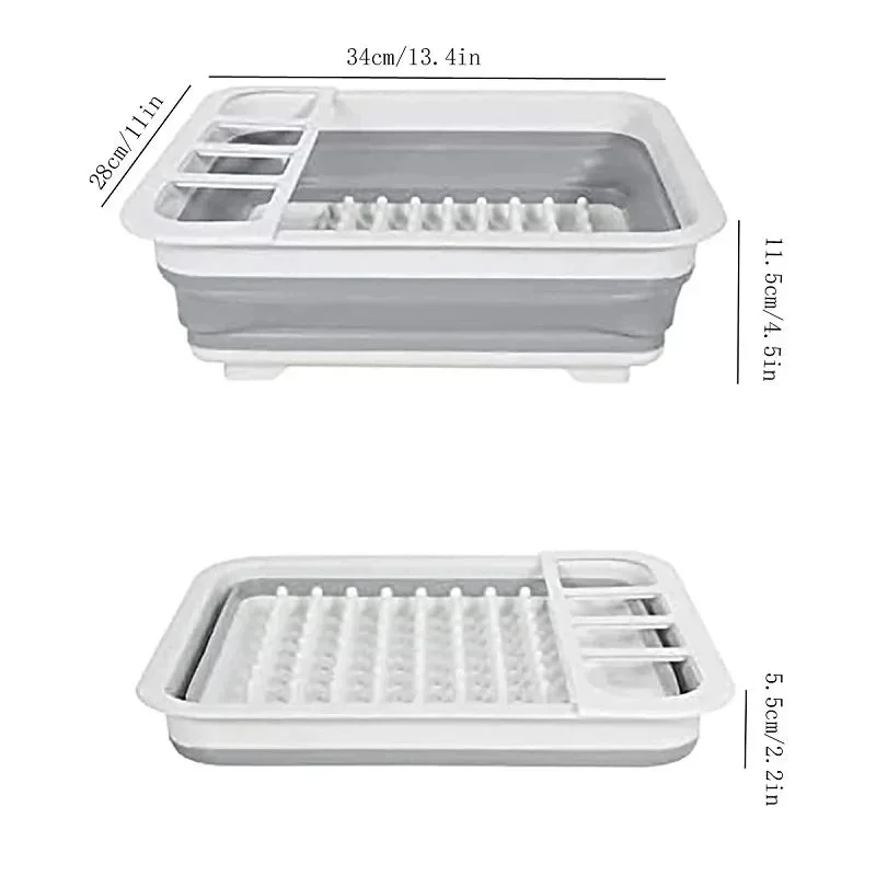 Foldable Kitchen Dish Rack Storage Tray