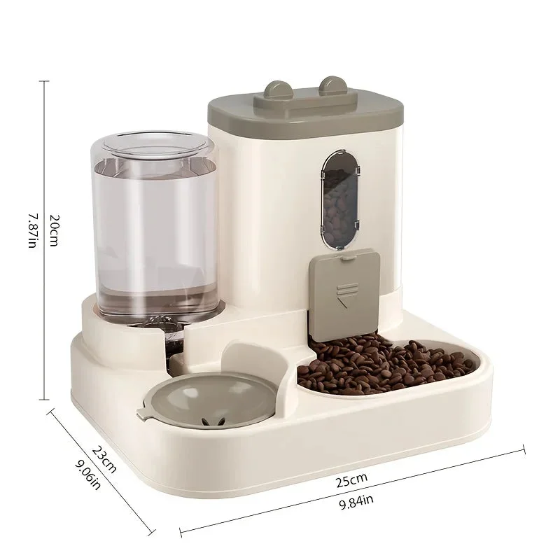 2-in-1 Automatic Cat Food & Water Dispenser