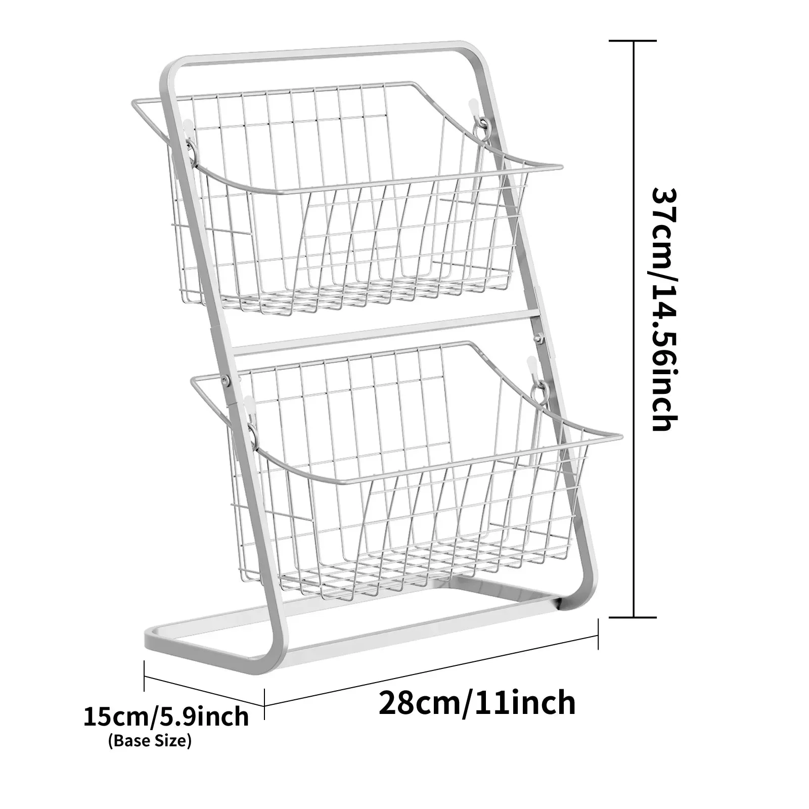 Fruit Vegetable Kitchen Storage Rack White