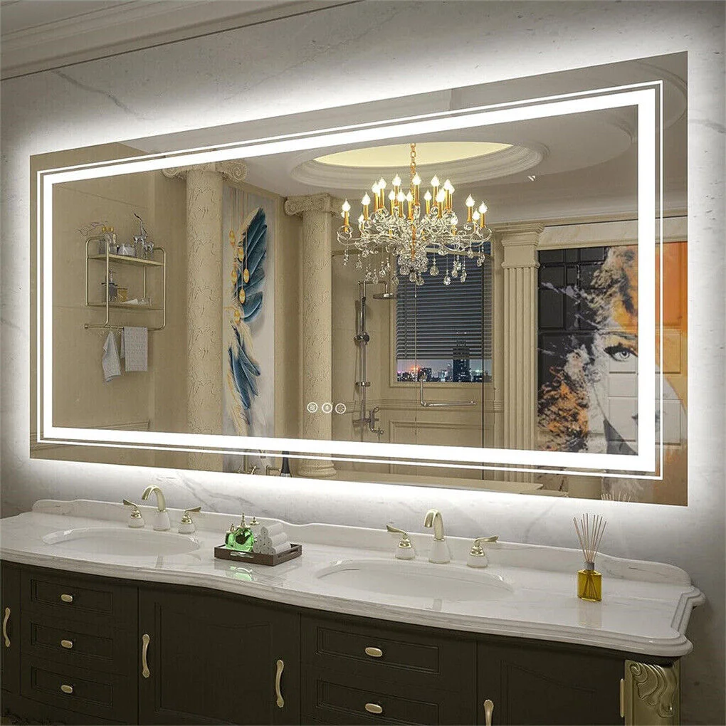1200x800mm LED Bathroom Mirror Anti-fog Illuminated