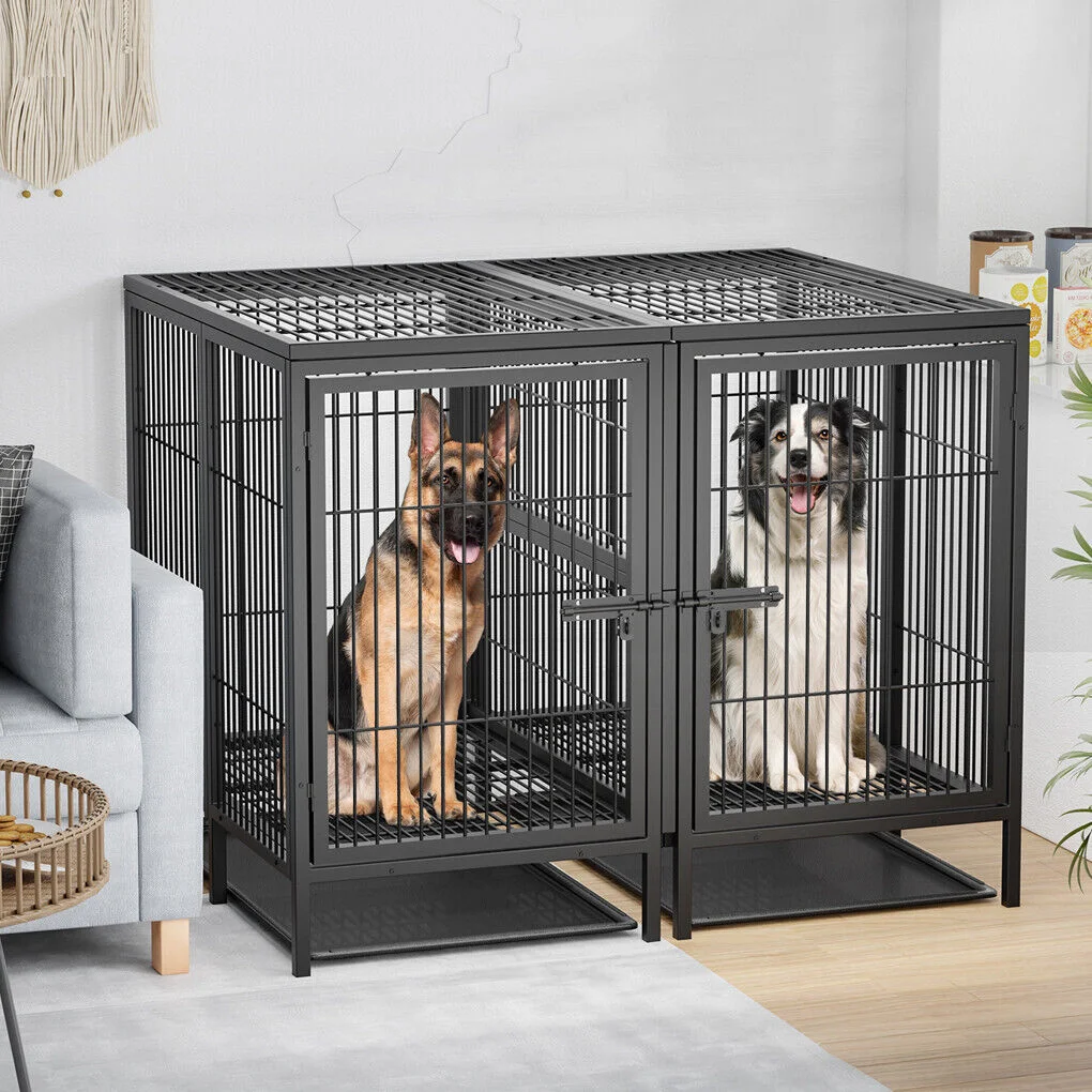 52 XXXL Heavy Duty Dog Cage Large Breed Kennel on Wheels
