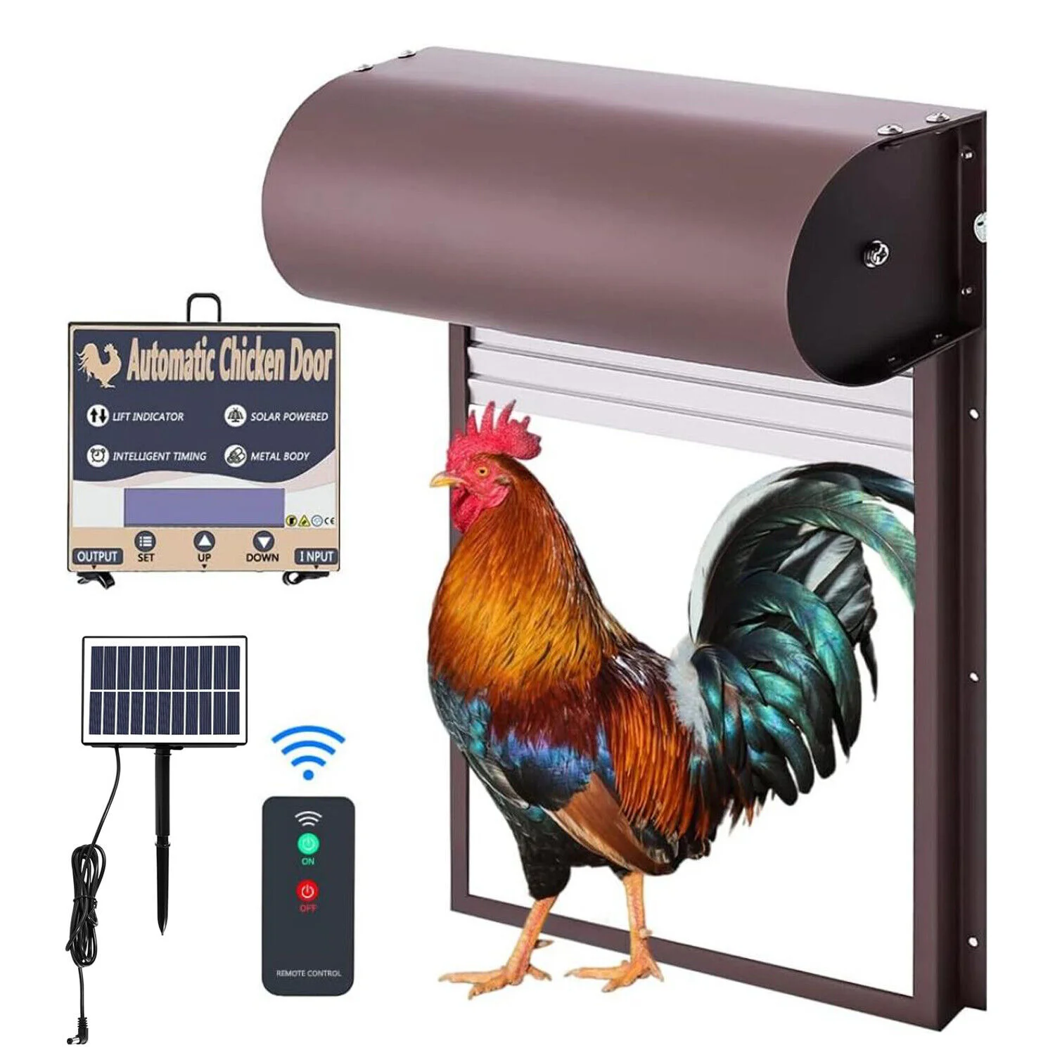 Automatic Chicken Coop Door Opener with Gate Light Sensor Remote