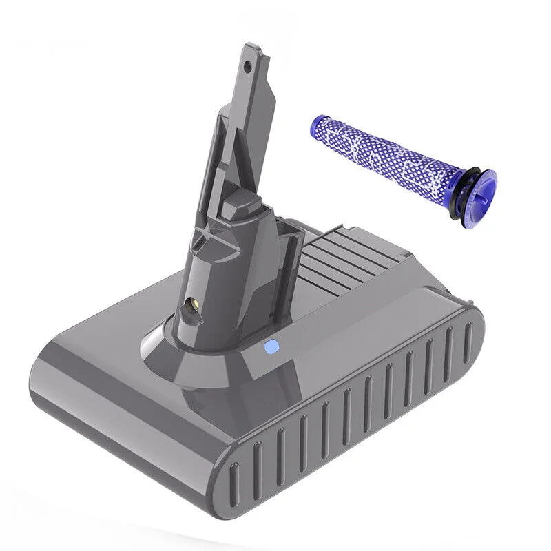8000mAh Battery + Pre Filter for Dyson V7 SV11 Animal Fluffy