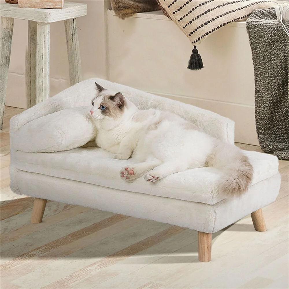 Luxury Pet Sofa Bed 80cm Rectangular Soft Anti-skid Couch