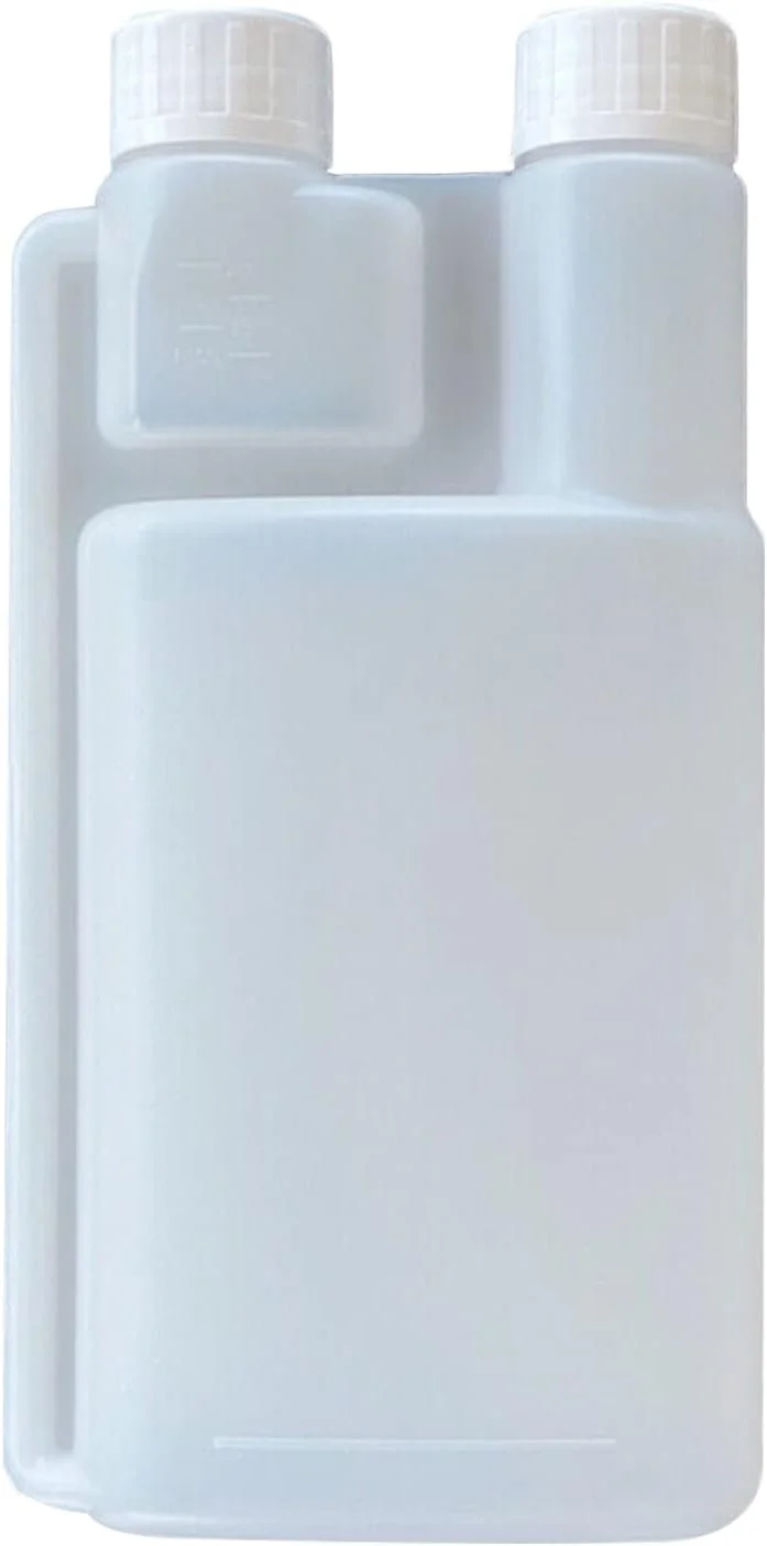 10-Pack 250ml Plastic Twin Chamber Bottles, Tamper Evident Cap