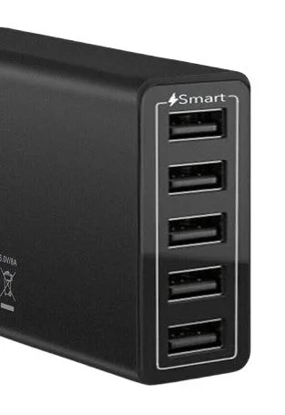 40W 5-Port USB Wall Charger Fast AC Adapter Multi Travel