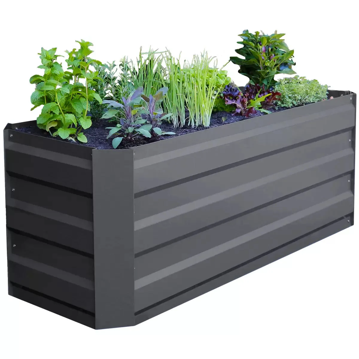 Slimline Garden Bed 120 x 45 x 45cm Charcoal