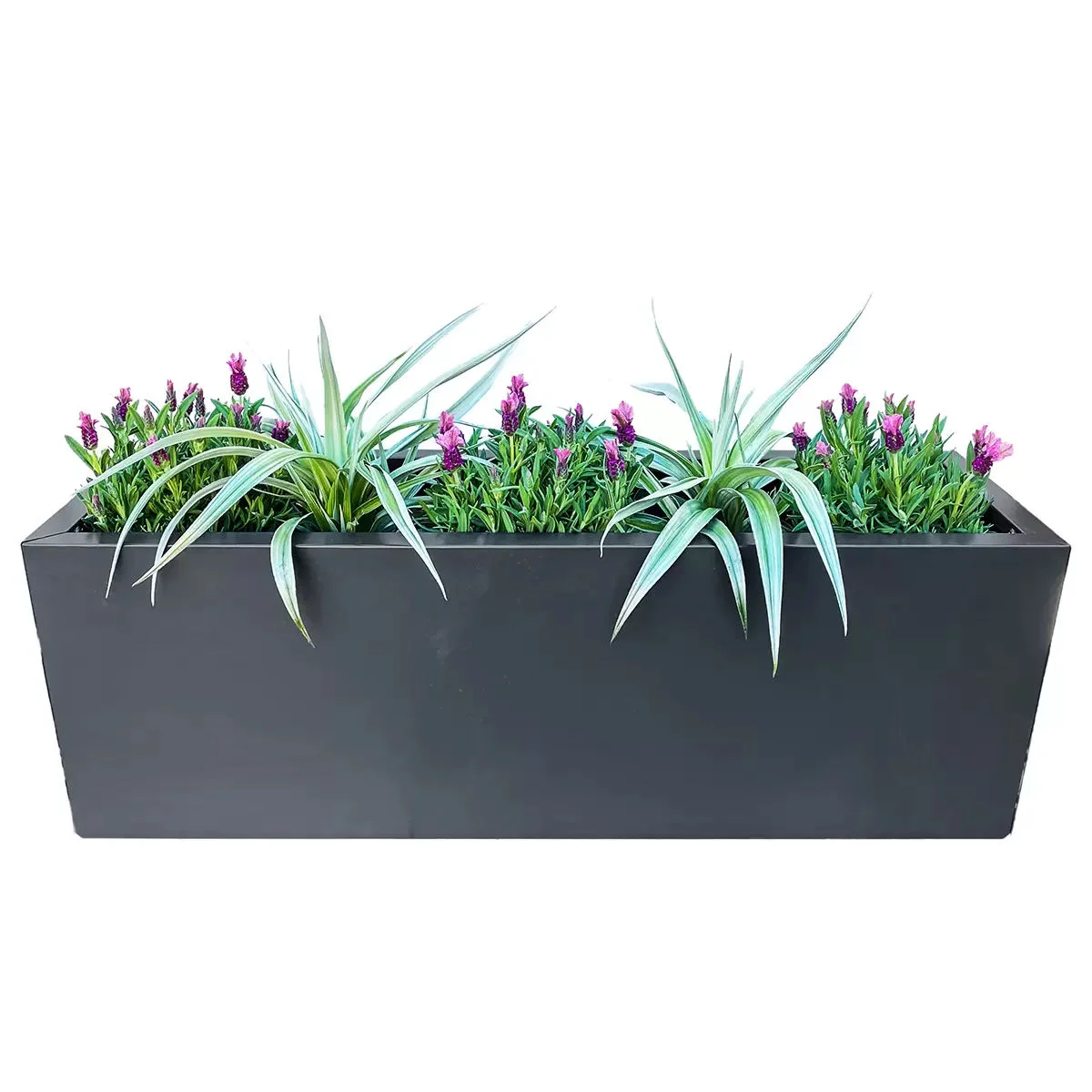 Metal Designer Planter Box 900 x 300 x 300mm Charcoal
