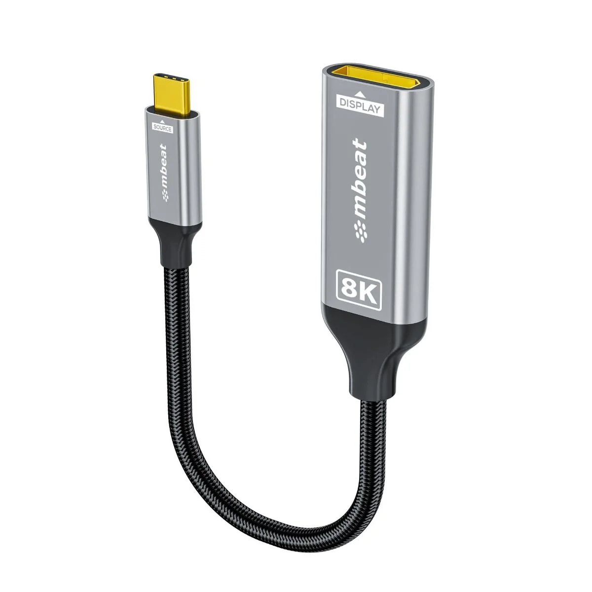 mbeat Tough Link 8K USB-C to DP Adapter - Space Grey
