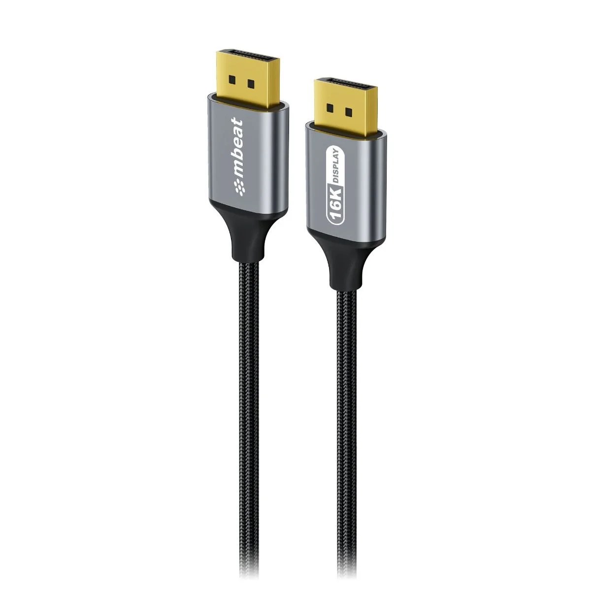 mbeat Tough Link 1.8m 16K DP to DP Cable - Space Grey
