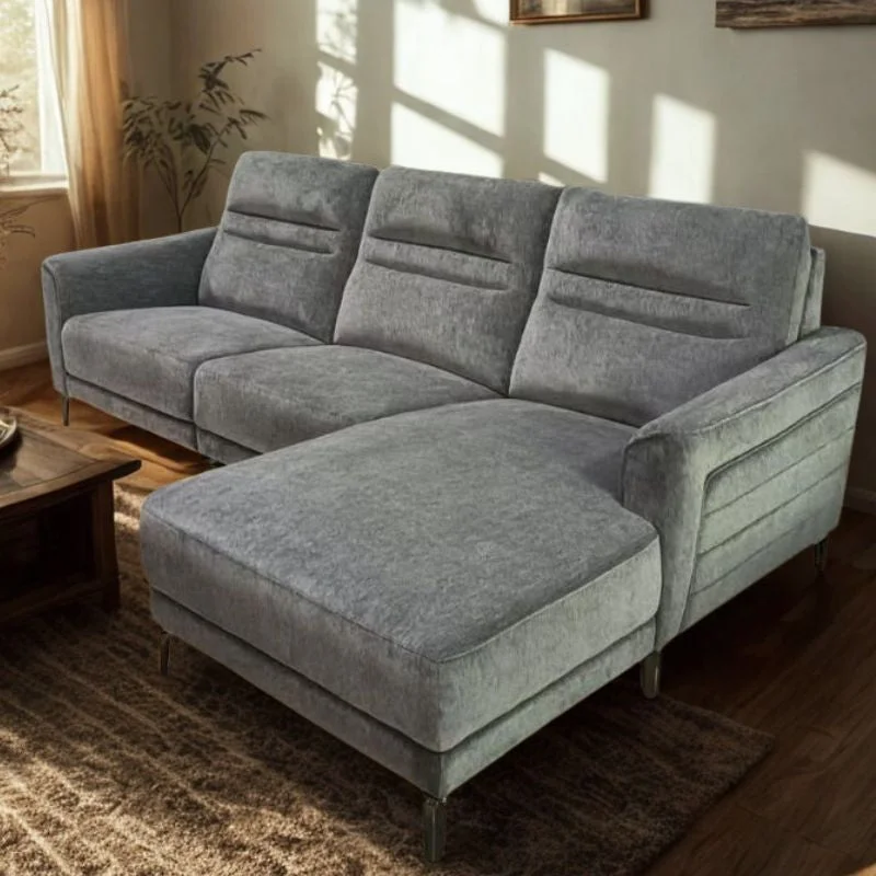 Arizona Charcoal Grey L-Shaped Chaise Sofa