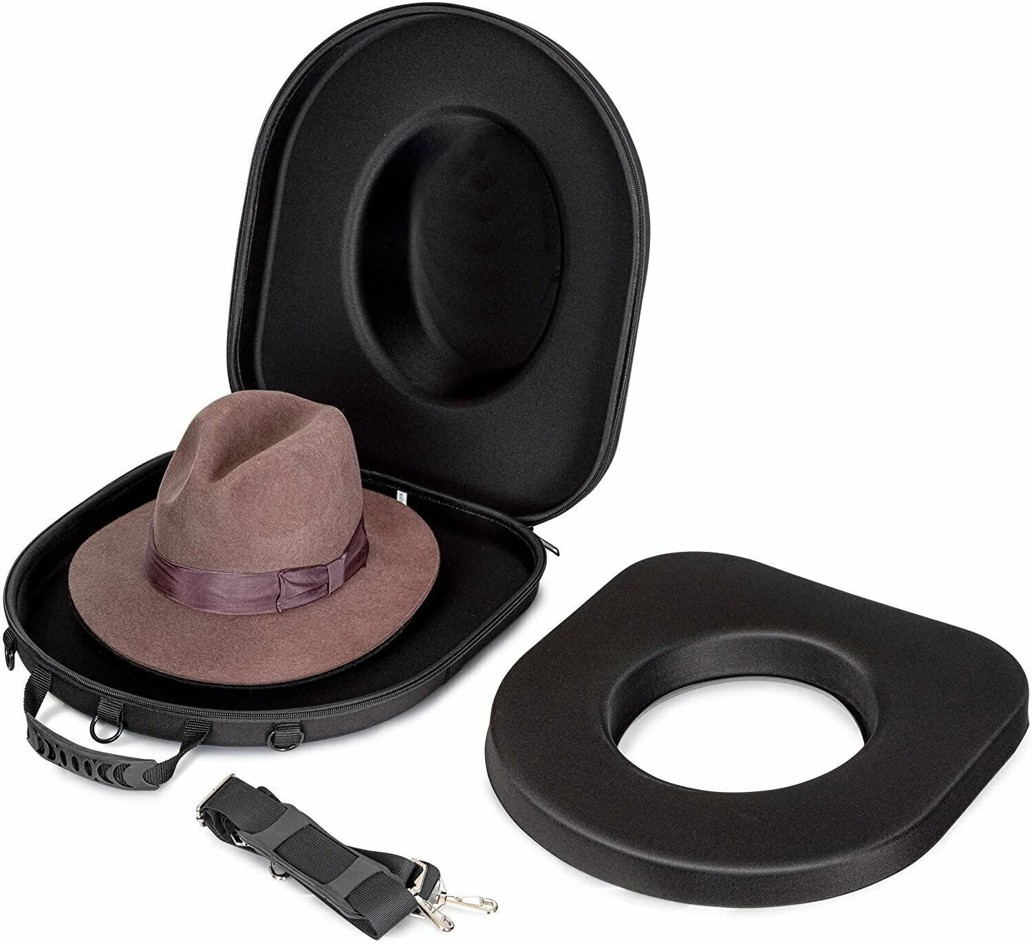 Travel Fedora Case - Universal Hat Carrier for Men & Women