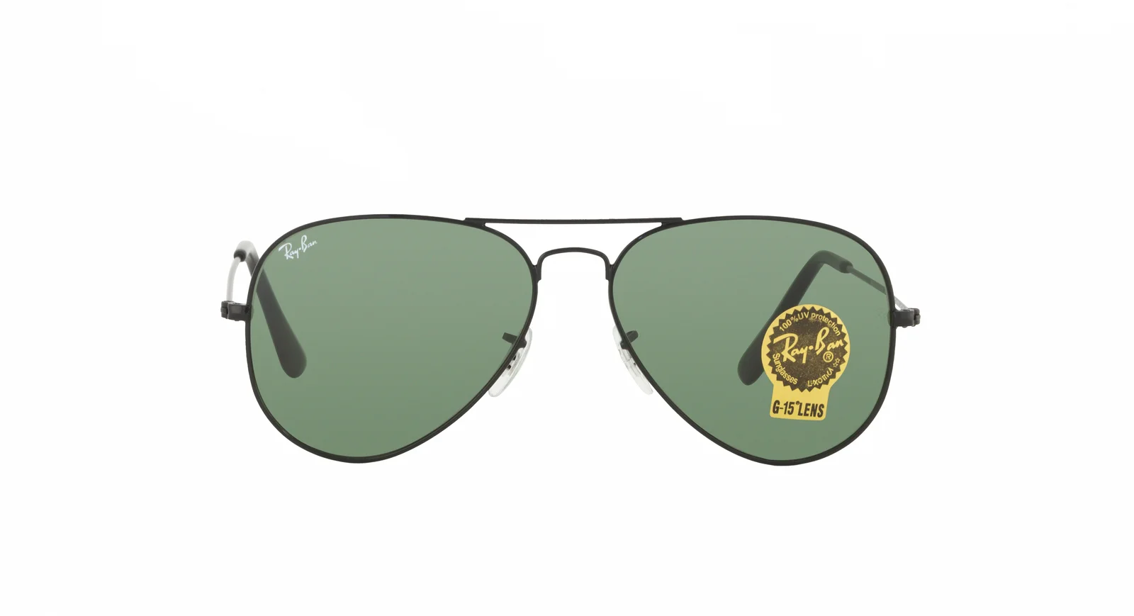 Aviator Classic Sunglasses in Black and Green