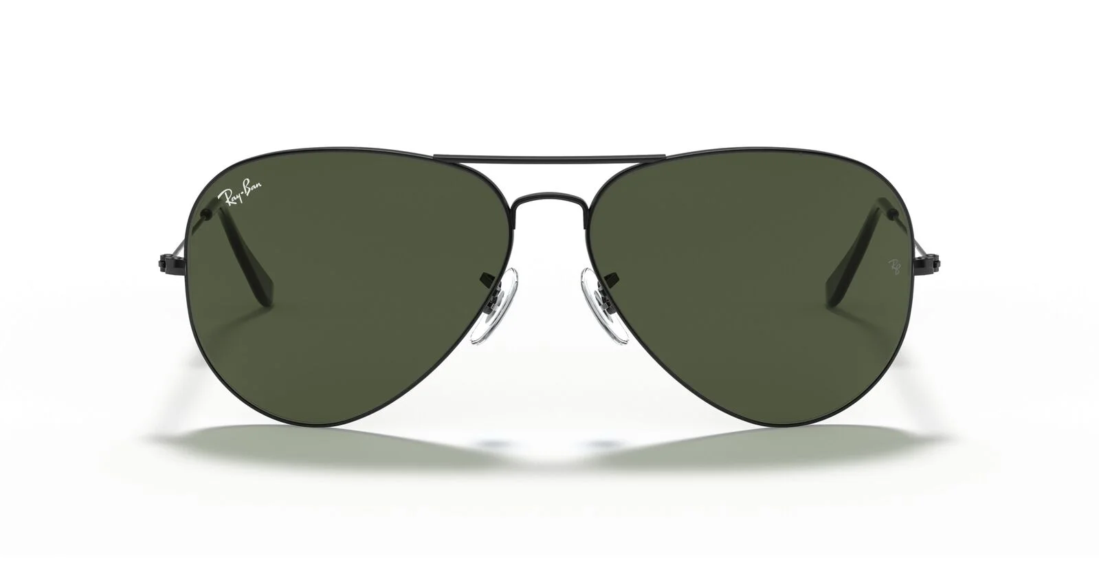 Aviator Large Metal II Sunglasses in Black and Green