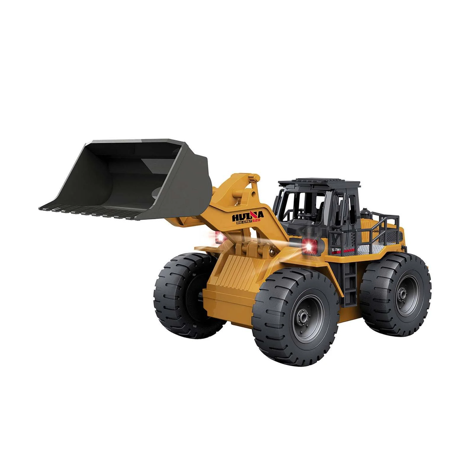 Lenoxx Remote Control Bulldozer Truck, Yellow RC Construction Toy with Scoop