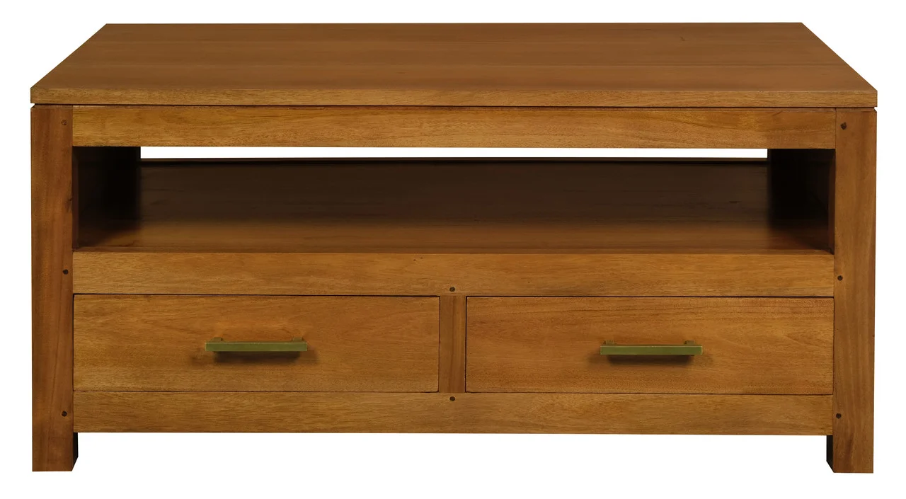 Paris 4 Drawer Coffee Table (Light Pecan)