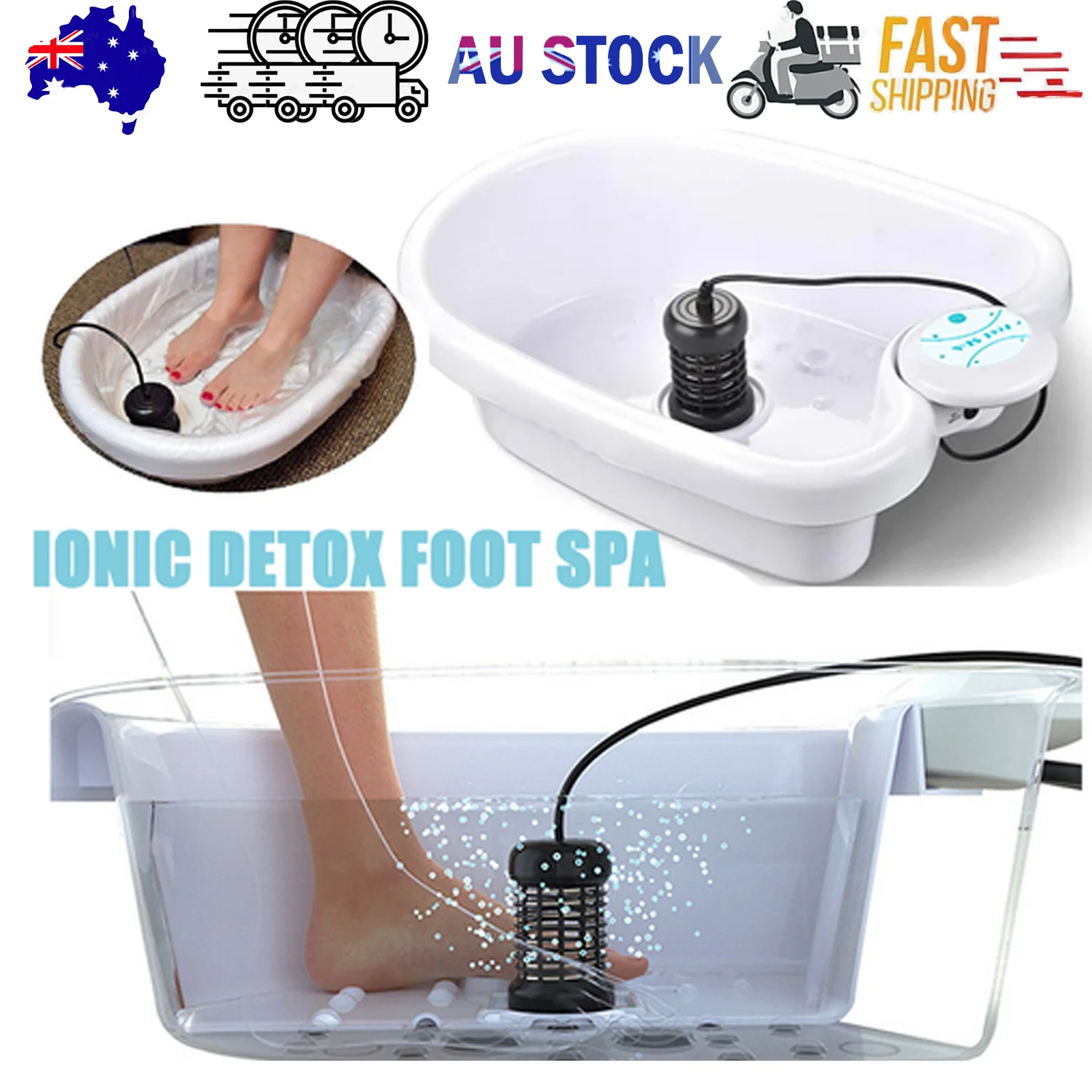 Ion Ionic Detox Foot Bath Spa Machine Tub Array Cell Cleanse for Health Tool Set