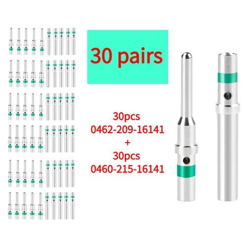 30 pairs Silver solid pin FOR Deutsch DT Series solid pin Connector Male & Female