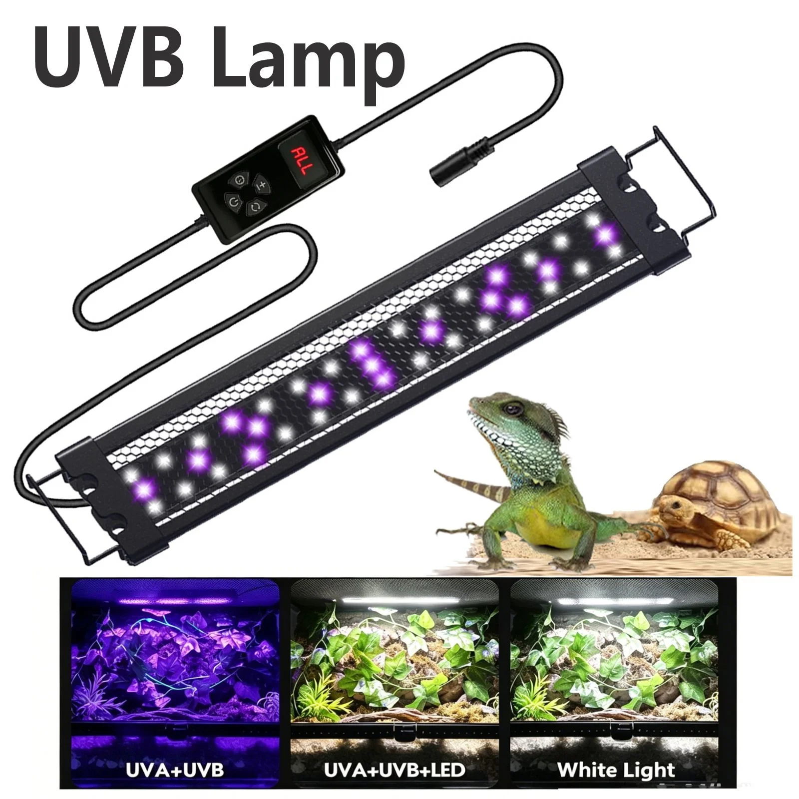 40cm Adjustable Reptile 5.0UVA UVB Lamps LED Light for Reptile Tanks Pet Lighting System