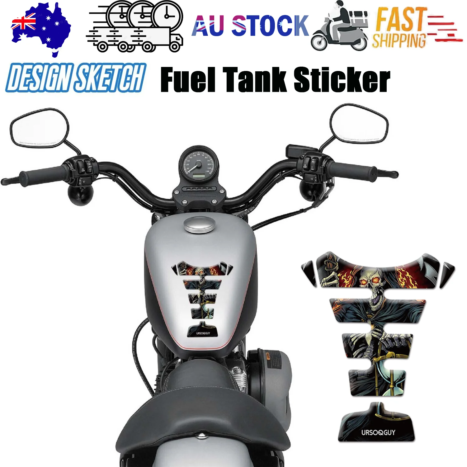 Tank Pad Fuel Tank Sticker Guard Motorcycle Decoration Fit For Kawasaki Z400