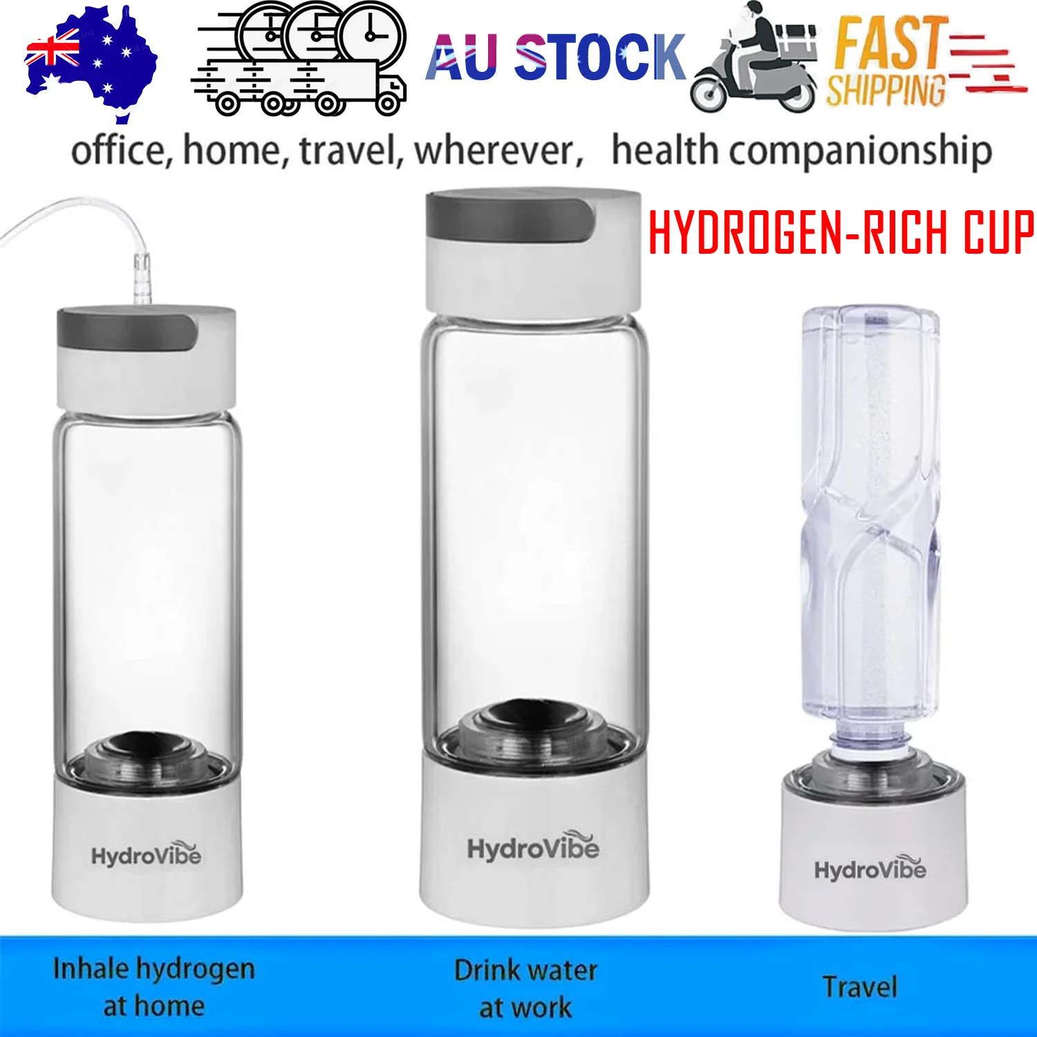 Hydrogen Water Generator Bottle SPE PEM Technology Machine - H2 Inhalation