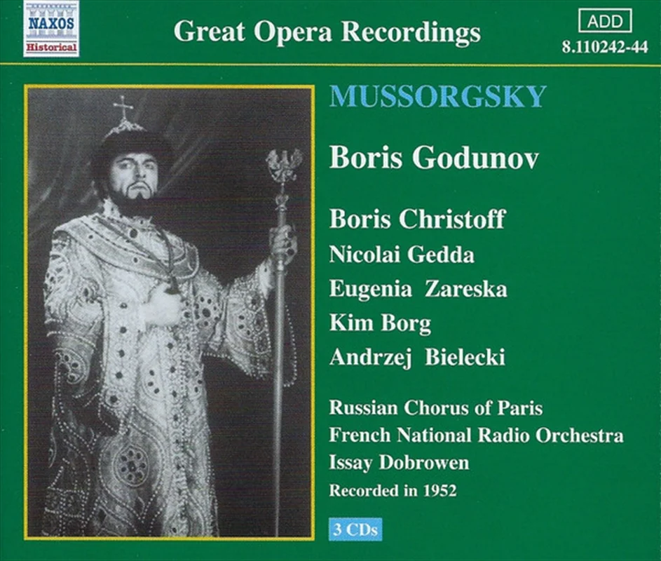 Mussorgsky: Boris Godunov 3Cd - Dobrowen, Issay: Russian Chorus Of Cd Album