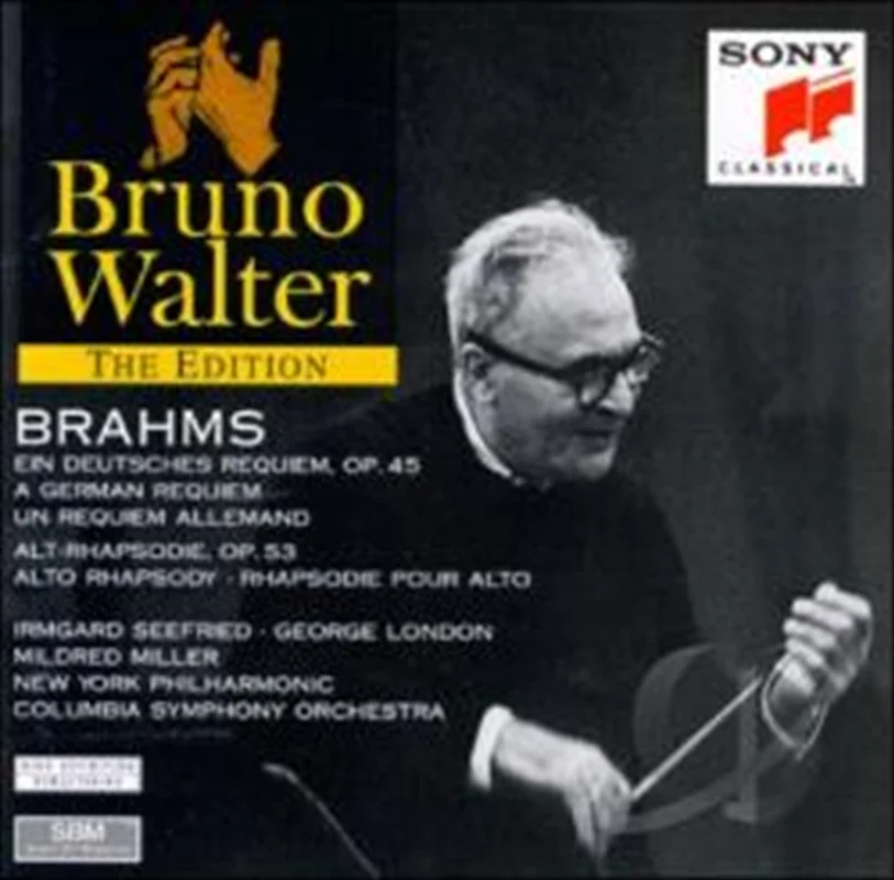 Brahms: German Requiem Op45: A - Walter: Seefried: London: Miller: N Cd Album