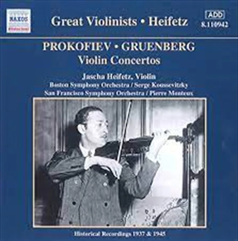 Prokofiev: Gruenberg Violin Ct - Heifetz: Toscanini: Nbcso Cd Album