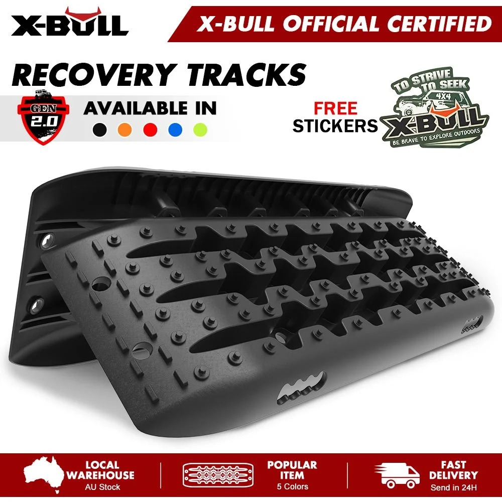 X-BULL KIT1 Recovery track Board Traction Sand trucks strap mounting 4x4 Sand Snow Car BLACK
