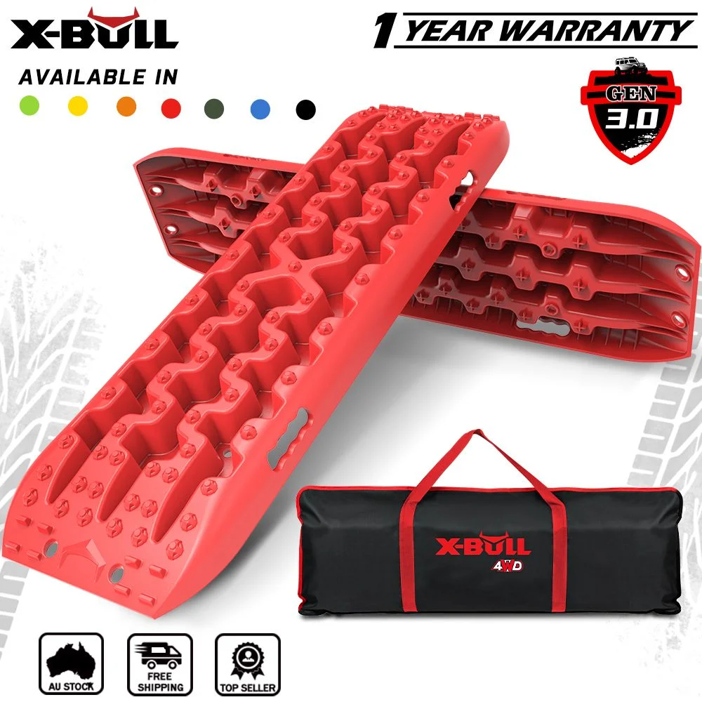 X-BULL Recovery tracks Sand tracks 2pcs 10T Sand / Snow / Mud 4WD Gen 3.0 - Red