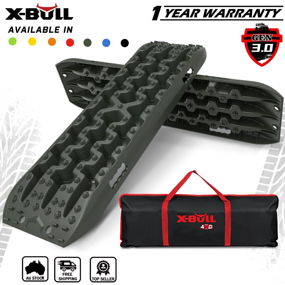 X-BULL Recovery tracks / Sand tracks / Mud tracks / Off Road 4WD 4x4 Car 2pcs Gen 3.0 - Olive
