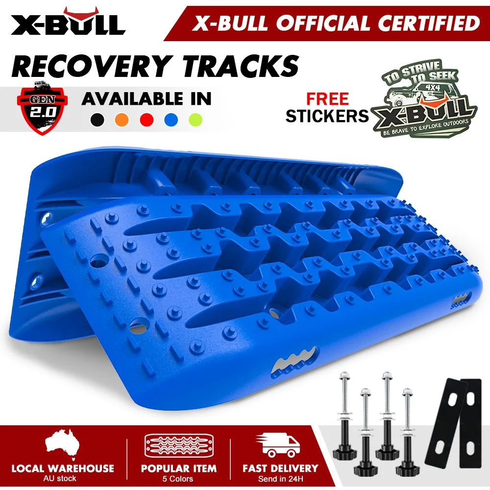 X-BULL Recovery tracks Sand Trucks Offroad With 4PCS Mounting Pins 4WDGen 2.0 - blue