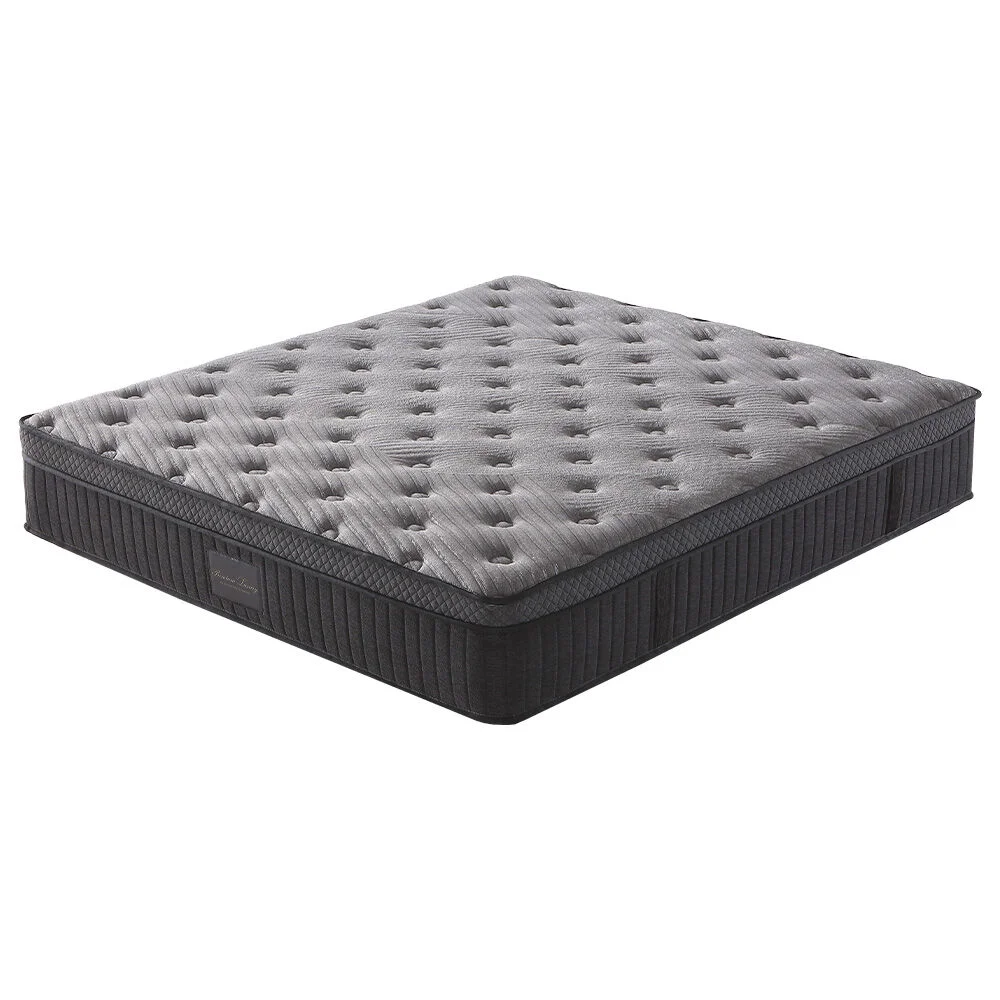 KINGSTON SLUMBER Premium Luxury 34cm Queen Mattress, Medium-Firm, Natural Latex Layer, Euro Top, 7-Zone Pocket Spring