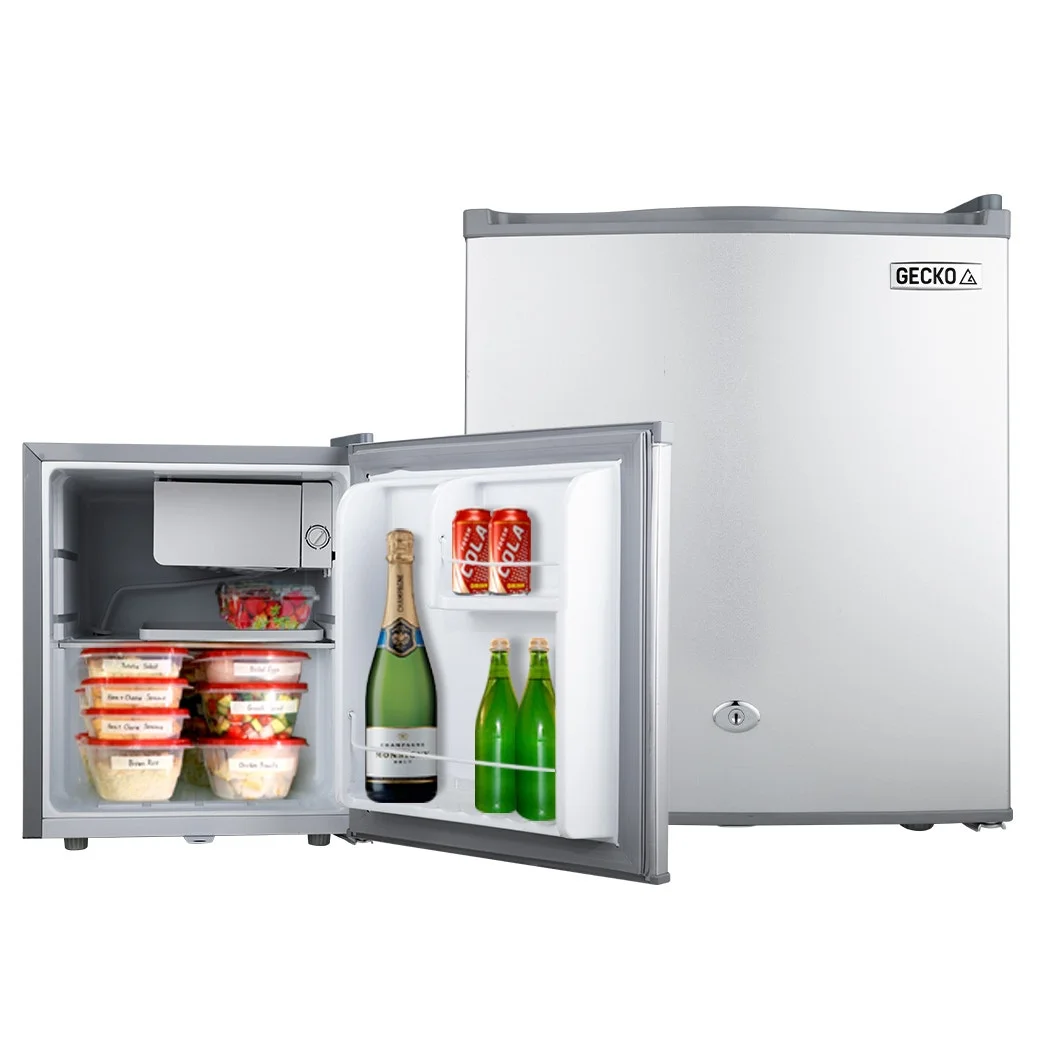 GECKO 57L Portable Camping Bar Fridge with Freezer 12V/24V, Silver