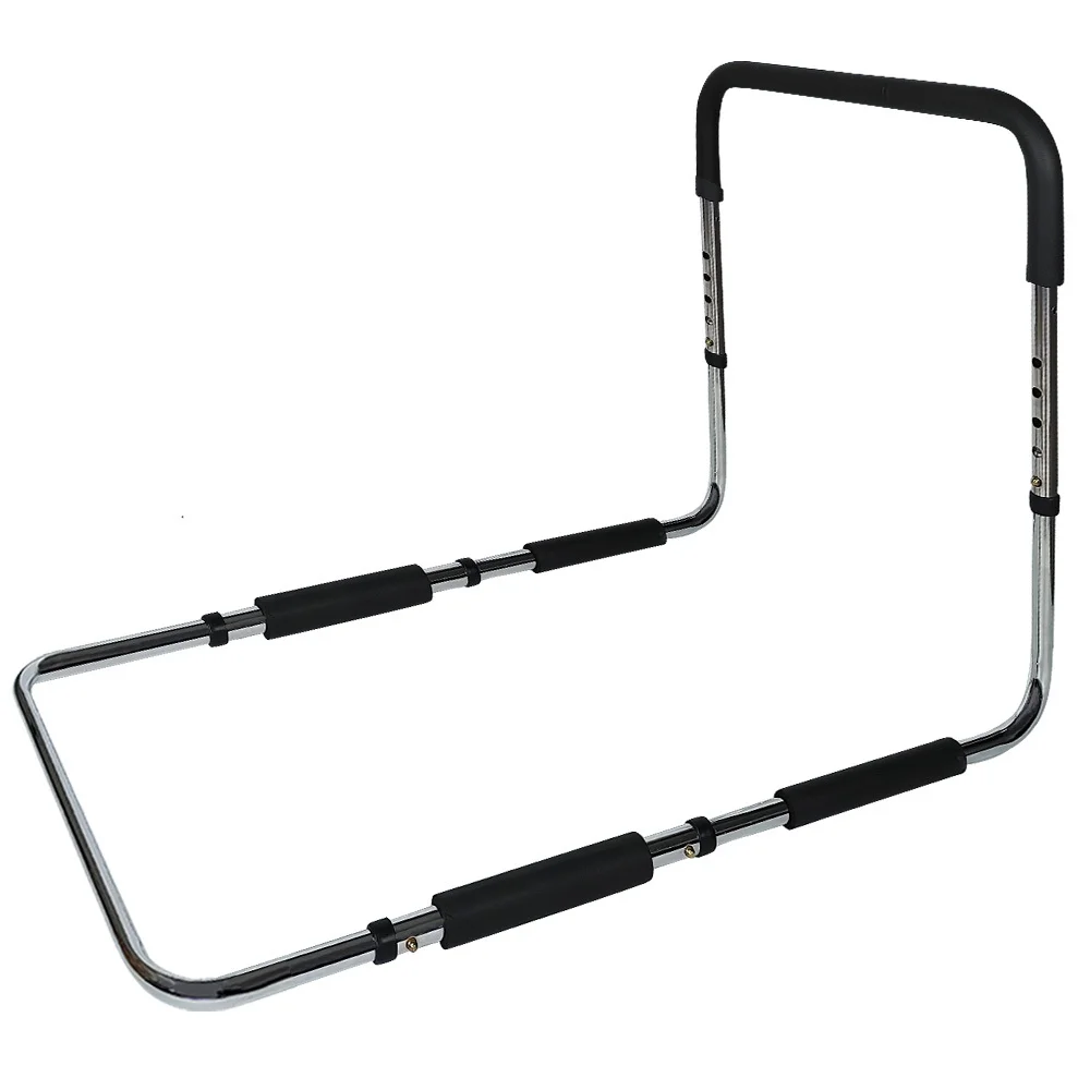 Equipmed Bed Assist Adjustable Hand Rail Support Aid for Seniors, 125kg Capacity, Bedside with Soft Grip Handle