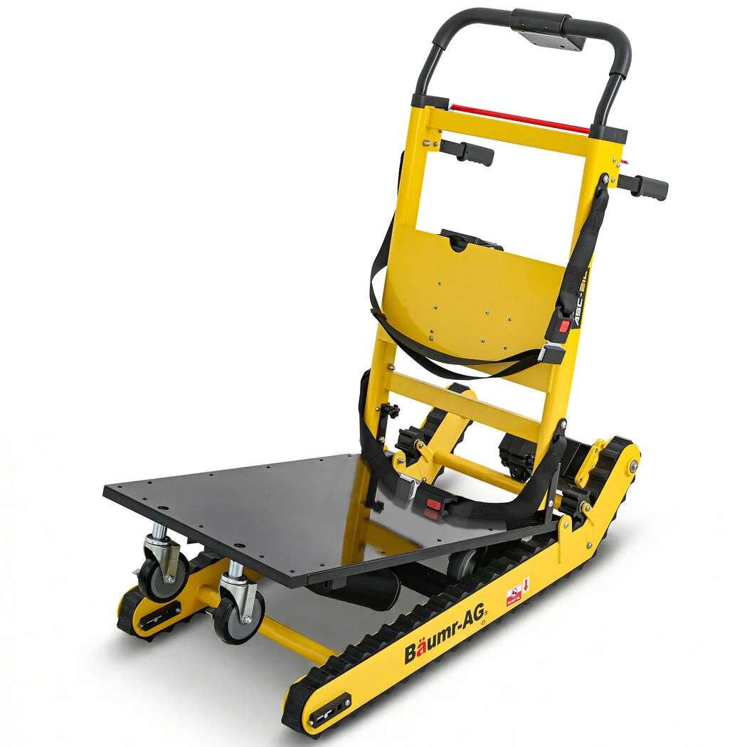 BAUMR-AG Heavy Duty 400W Electric Stair Climbing Hand Truck 210kg Load, Adjustable Tilt, Foldable Motorised Dolly Cart for Moving Furniture Appliances Equipment