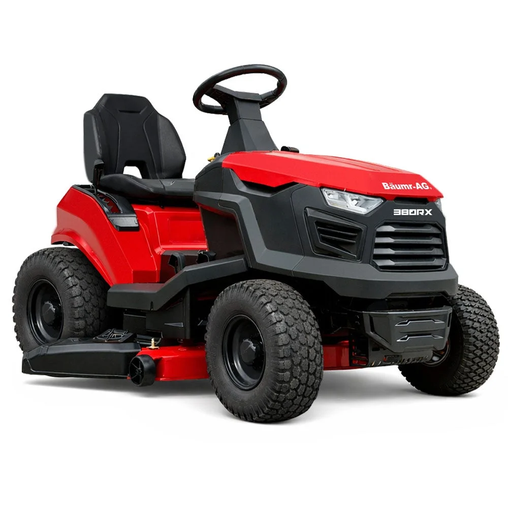 BAUMR-AG 38" Ride On Mower Lawn Tractor, Side Discharge or Mulch, Electric Start, 14hp 452cc, Hydrostatic, 100kg Towing, 7 Cut Heights