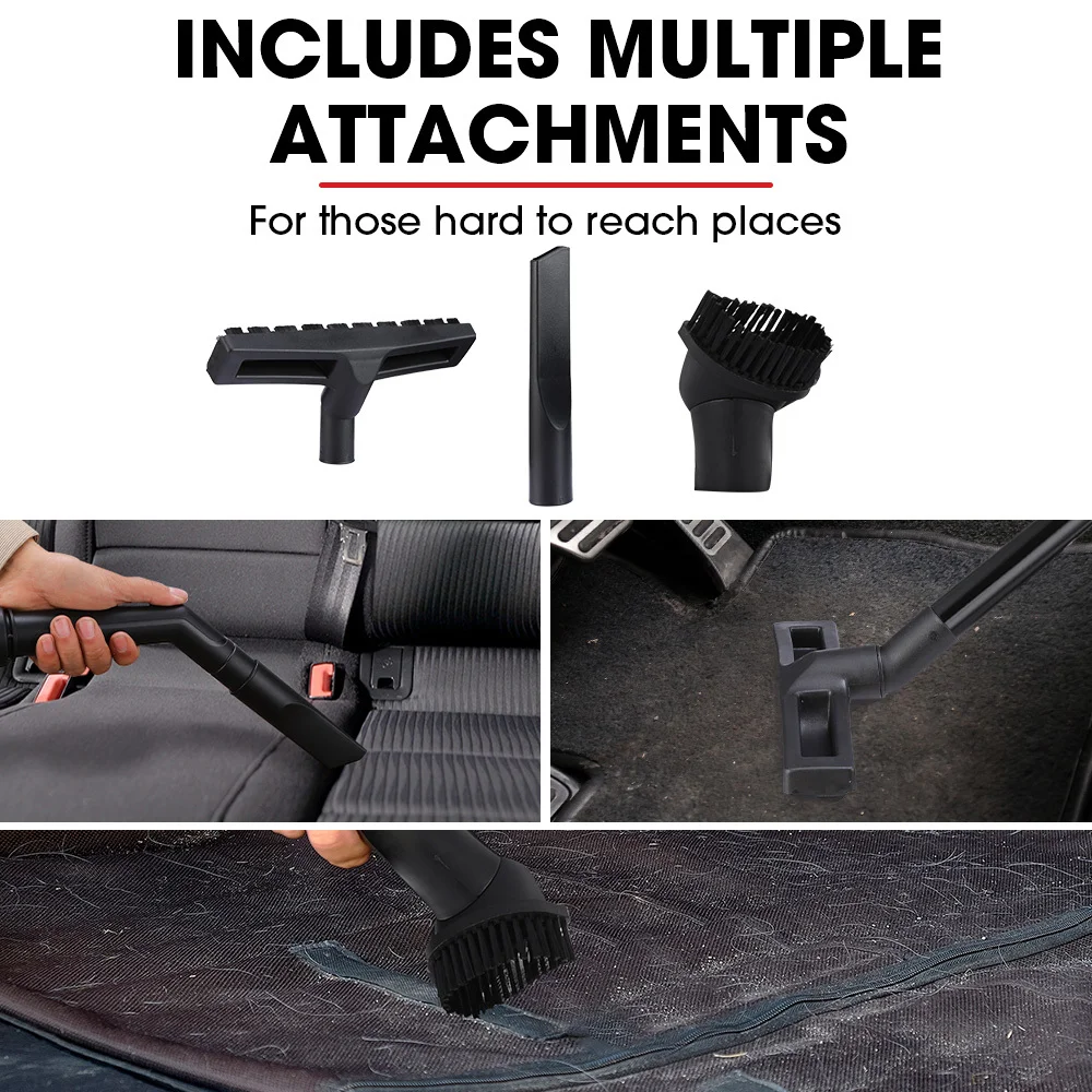 Baumr-AG 20L Cordless Wet & Dry Vacuum Cleaner Kit, with 4Ah battery and Charger, Blower, HEPA Filter, Accessories, Stainless Steel, for Car, Home, Ga thumbnail 6