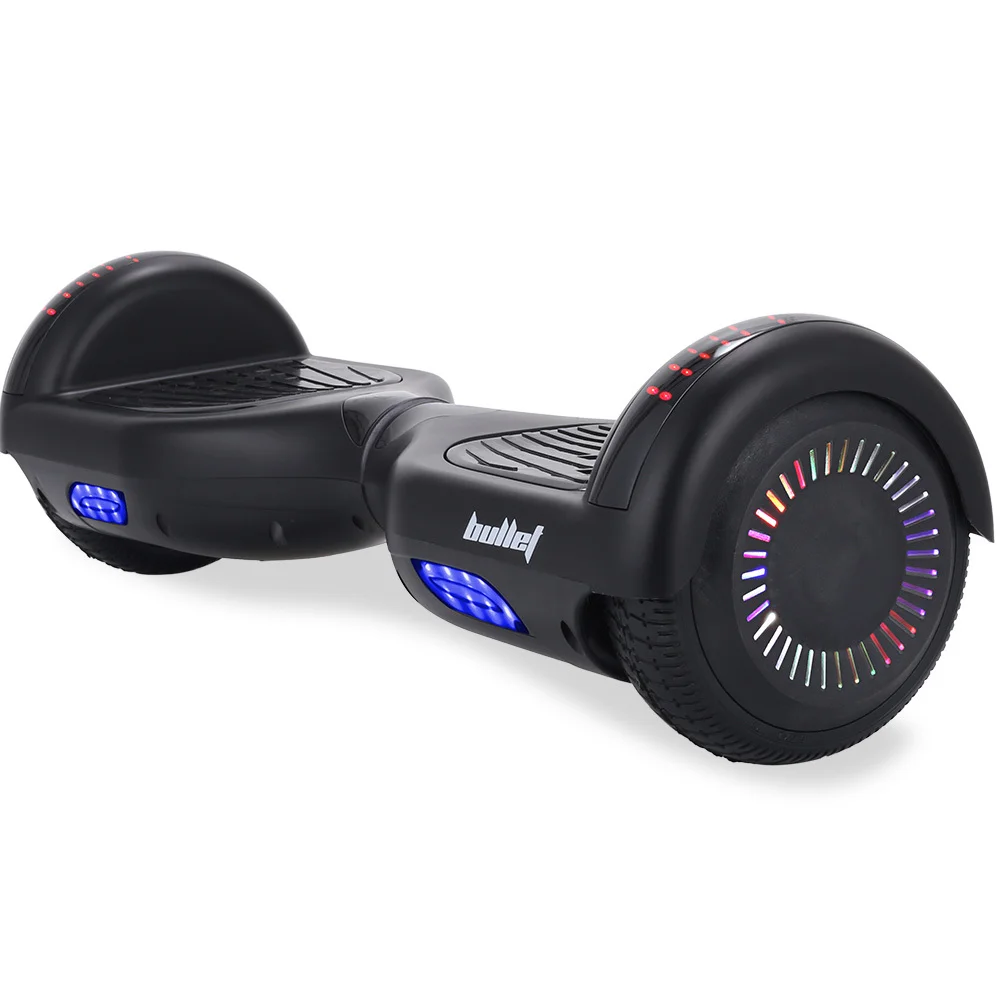 BULLET SX-2000 Hoverboard Scooter, 500W Brushless, UL Certified, AU Compliant, Superior Self Balancing System, LED Lights, Black