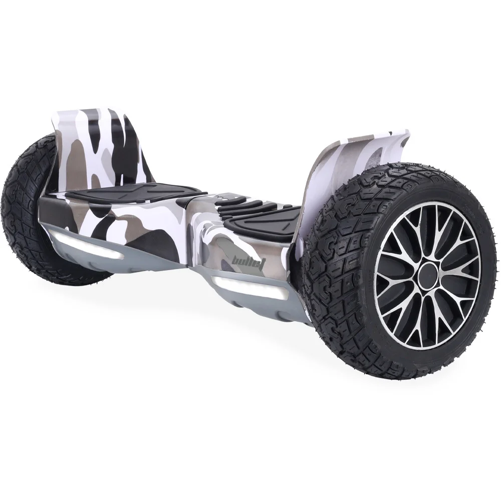 BULLET SX-4000 Hoverboard Scooter, 700W Brushless, UL Certified, AU Compliant, 8.5" Wheels, Superior Self Balancing System, LED Lights, Carry Bag, Camo