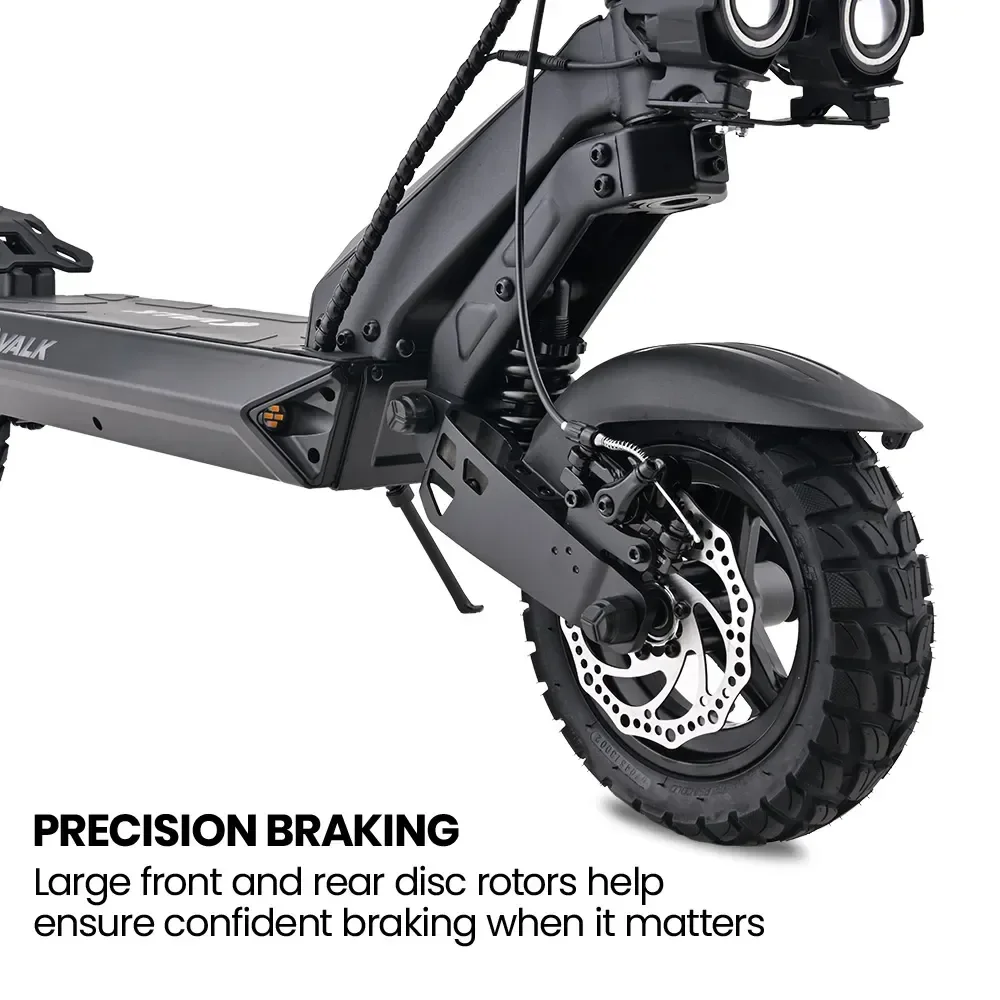 VALK Ego 8 Electric Scooter, 500W, AU Compliant, 48V 13Ah, 55km Max Range, eScooter for Adults, Foldable, Off Road, Black thumbnail 5