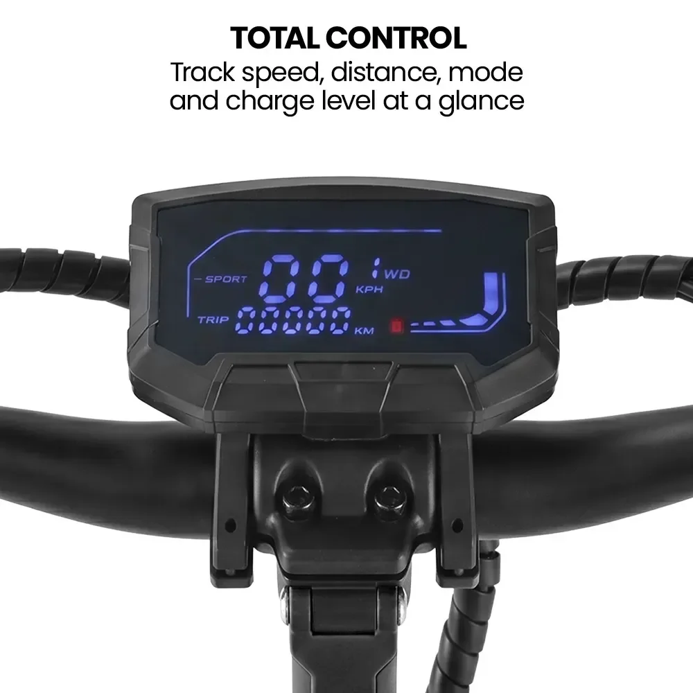 VALK Ego 8 Electric Scooter, 500W, AU Compliant, 48V 13Ah, 55km Max Range, eScooter for Adults, Foldable, Off Road, Black thumbnail 7