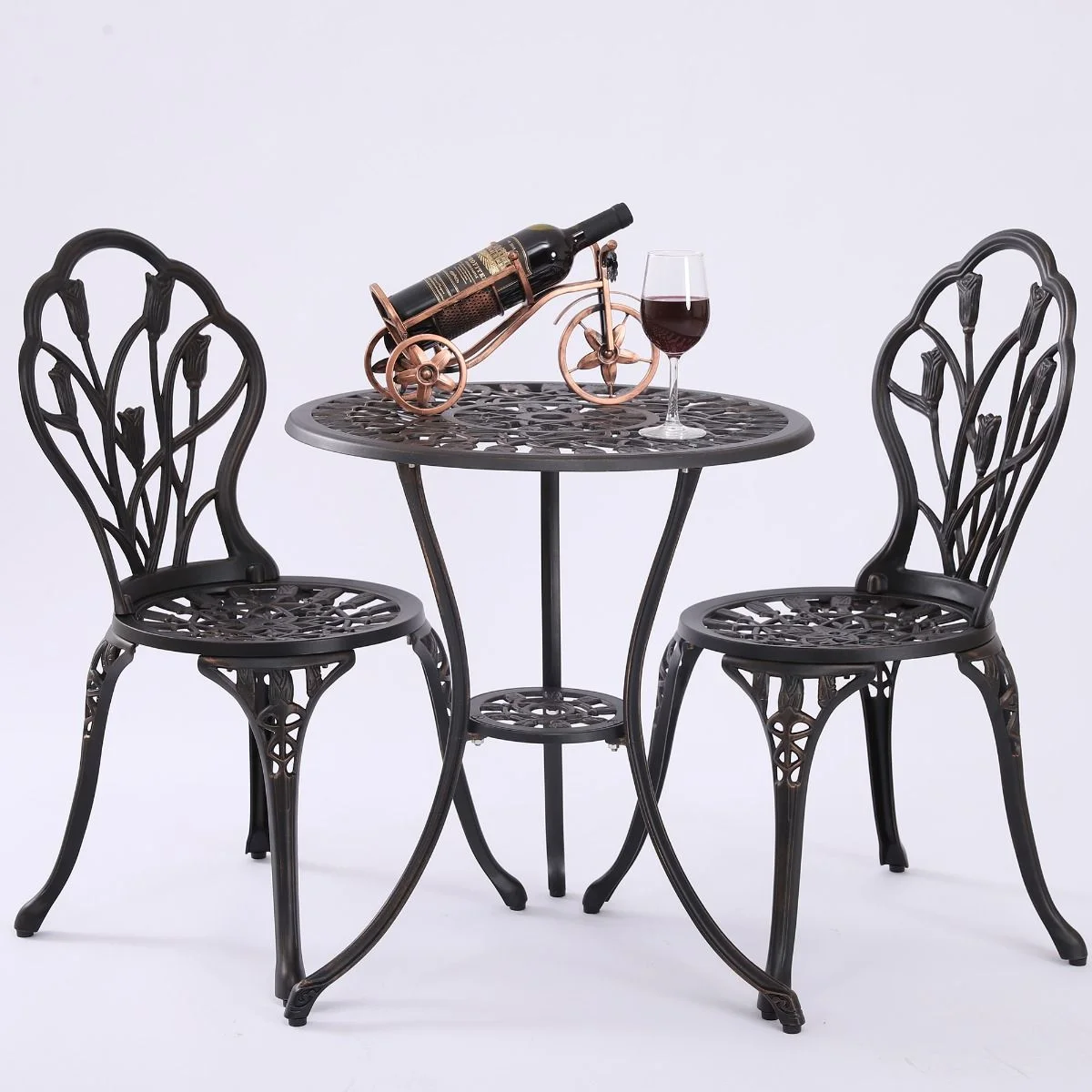 2 Seater Dominique Cast Aluminium Bistro Set